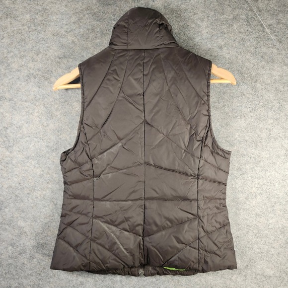 Kenneth Cole Reaction Women S Puffer Vest Down Brown Full Zip‎ Quilted Insulated - Picture 10 of 11
